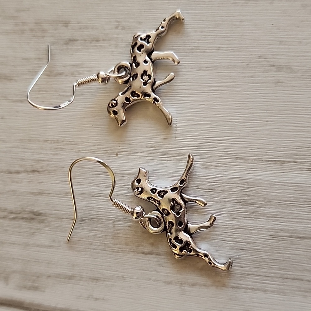 Best Friend Fur Baby  Dog Earrings 925S Post Dalmation